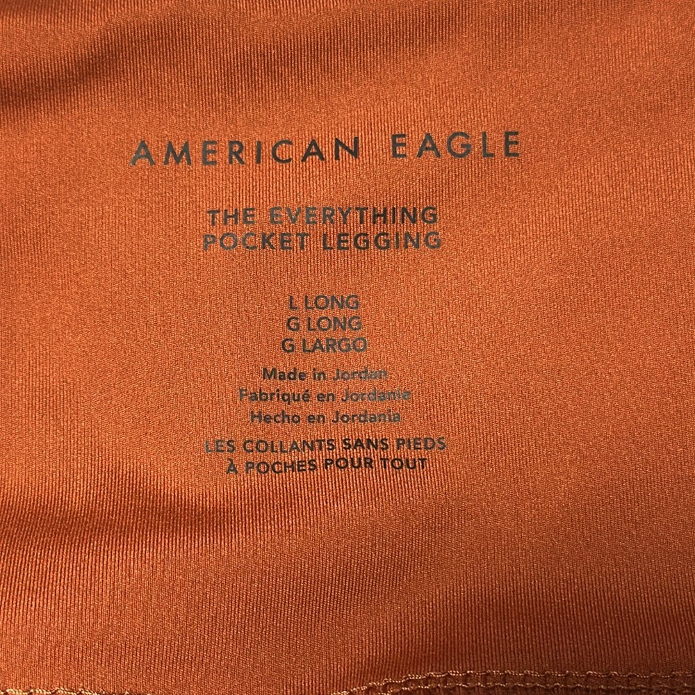 American Eagle Rust Everything Pocket Leggings, EUC (Wore Once), Size Large Long - Picture 2 of 9